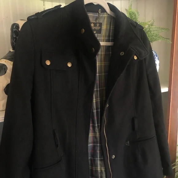 Authentic Barbour Falcon Wool Coat US Size 10 Excellent Condition - Picture 13 of 13